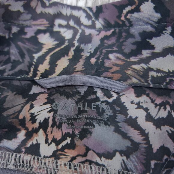 Athleta Womens Run With It Jacket Size Small Kinetic Abstract Zip Windbreaker - Picture 5 of 7